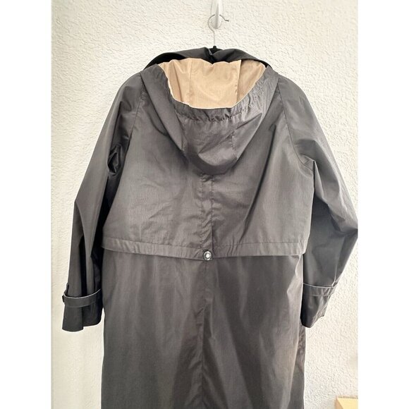 VTG Rain Shedder Women's Raincoat Long Trench‎ Coat 12 Removable Hood/Lining 90s - Picture 8 of 15